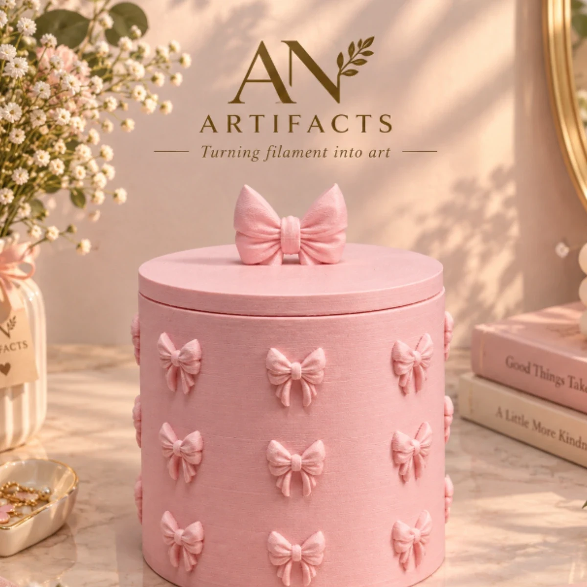 Bow container with lid