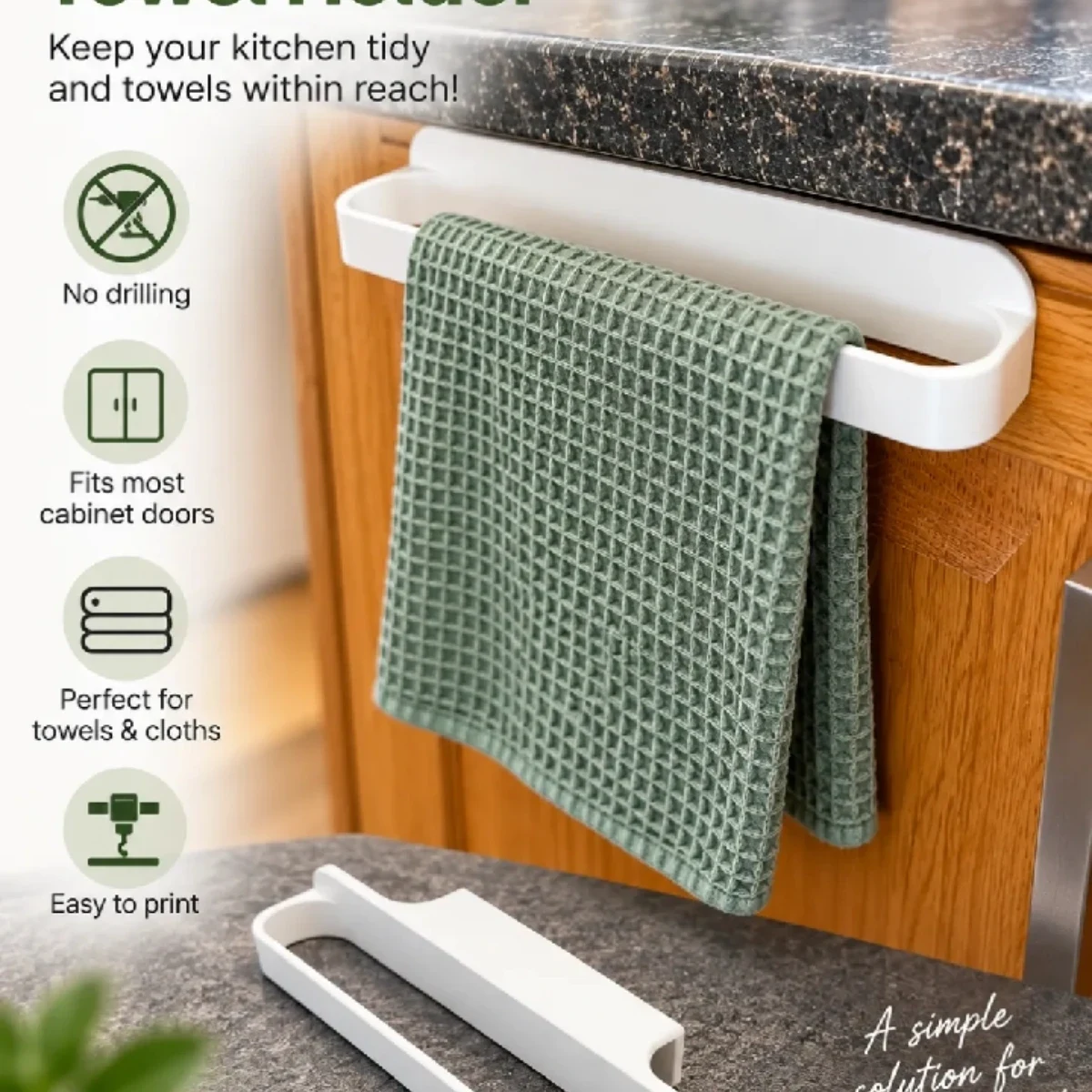 Cabinet Door Towel Holder